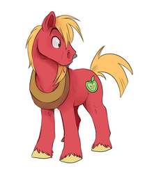 Size: 3971x4299 | Tagged: safe, artist:psychoon, big macintosh, earth pony, pony, g4, eyebrows, horse collar, male, nostril flare, solo, stallion, unshorn fetlocks