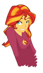 Size: 1033x1728 | Tagged: safe, artist:mineapple, sunset shimmer, equestria girls, g4, cute, eye clipping through hair, female, shimmerbetes, smiling, solo