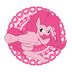 Size: 1000x1000 | Tagged: safe, artist:aggai, pinkie pie, g4, action pose, female, kicking, pixiv, solo