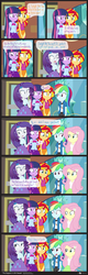 Size: 1062x3330 | Tagged: safe, artist:dm29, fluttershy, rainbow dash, rarity, sunset shimmer, twilight sparkle, equestria girls, g4, comic, girl talk, innuendo, twilight sparkle (alicorn)