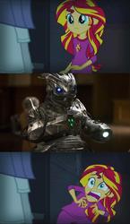 Size: 595x1024 | Tagged: safe, sunset shimmer, equestria girls, g4, my little pony equestria girls: rainbow rocks, doctor who, exploitable meme, meme, skovox blitzer, sunset screamer, the caretaker