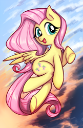 Size: 500x771 | Tagged: safe, artist:tatinee, fluttershy, g4, anatomically incorrect, cute, female, flying, happy, incorrect leg anatomy, shyabetes, solo