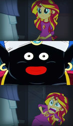 Size: 764x1312 | Tagged: safe, equestria girls, g4, my little pony equestria girls: rainbow rocks, dragon ball, dragonball z abridged, exploitable meme, meme, mr. popo, sunset screamer