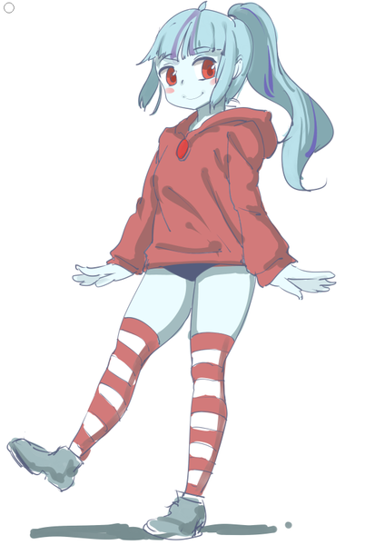 734135 artist zha you lu blushing clothes cute equestria girls female hoodie looking at you panties panty shot pixiv ponytail rainbow rocks safe simple background socks solo sonatabetes sonata dusk stockings striped artist zha you lu blushing clothes