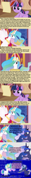 Size: 1120x6400 | Tagged: safe, artist:beavernator, princess celestia, princess luna, twilight sparkle, alicorn, pony, g4, season 3, blue screen of death, comic, female, mare, meta, pointy ponies, twilight sparkle (alicorn)