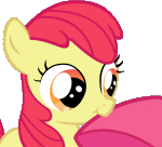 Size: 150x136 | Tagged: safe, apple bloom, pink fluffy unicorns dancing on rainbows, g4, adorabloom, animated, bow, chewing, chewing ponies, cute, female, nom, simple background, solo, transparent background