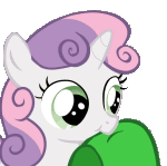 Size: 150x149 | Tagged: safe, sweetie belle, pink fluffy unicorns dancing on rainbows, g4, animated, chewing, chewing ponies, cute, diasweetes, female, nom, simple background, solo, transparent background