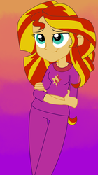 Size: 1050x1875 | Tagged: safe, artist:ced75, sunset shimmer, equestria girls, g4, my little pony equestria girls: rainbow rocks, clothes, pajamas