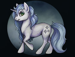 Size: 1024x768 | Tagged: safe, artist:pedigreeunicorn, oc, oc only, oc:cotton tail, pony, unicorn, female, raised hoof, solo