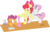 Size: 1024x646 | Tagged: safe, artist:dfectivedvice, artist:midnightblitzz, apple bloom, scootaloo, sweetie belle, earth pony, pegasus, pony, unicorn, g4, bipedal, bubblegum, cute, cutie mark crusaders, female, funny, simple background, transparent background, trio, trio female, vector