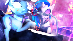 Size: 1920x1080 | Tagged: safe, artist:sourcerabbit, dj pon-3, octavia melody, vinyl scratch, g4, 3d, blood, source filmmaker