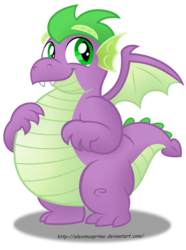 Size: 1024x1379 | Tagged: safe, artist:aleximusprime, spike, dragon, g4, big belly, chubby, cute, fat, fat spike, hilarious in hindsight, looking at you, male, older, older spike, simple background, smiling, solo, transparent background, vector, winged spike, wings