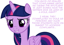 Size: 815x577 | Tagged: safe, artist:bobsicle0, twilight sparkle, alicorn, pony, equestria girls, g4, my little pony equestria girls: rainbow rocks, alicorn drama, drama, female, hilarious in hindsight, mare, metadrama, simple background, solo, transparent background, twilicorn spotlight drama, twilicorn spotlight drama drama, twilight sparkle (alicorn)