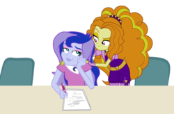 Size: 1170x768 | Tagged: safe, artist:rivalcat, adagio dazzle, princess luna, vice principal luna, equestria girls, g4, my little pony equestria girls: rainbow rocks, adagio dazzle gets around, duo, female, heart, lesbian, lunagio, massage, shipping, simple background, transparent background, vector