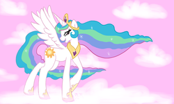 Size: 1930x1155 | Tagged: safe, artist:princess-luna, princess celestia, g4, female, solo