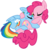 Size: 635x618 | Tagged: safe, artist:bronybase, artist:calicopikachu, artist:starryoak, pinkie pie, rainbow dash, g4, cuddling, cute, eyes closed, female, lesbian, ship:pinkiedash, shipping, simple background, sleeping, snuggling, transparent background, vector