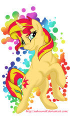 Size: 1024x1823 | Tagged: safe, artist:nakouwolf, sunset shimmer, pony, unicorn, g4, female, solo