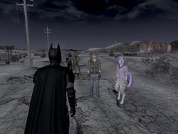 Size: 800x600 | Tagged: safe, artist:krautalicornss, twilight sparkle, g4, 3d, batman, companions, courier, fallout: new vegas, goodsprings, mod, weapon