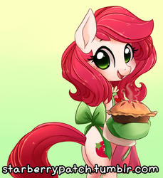 Size: 450x491 | Tagged: safe, artist:starshinebeast, oc, oc only, pony, bipedal, pie, solo, starberry patch