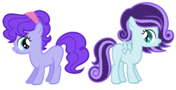 Size: 842x430 | Tagged: safe, artist:unoriginai, oc, oc only, oc:nyx, oc:snowdrop, earth pony, pegasus, pony, blank flank, commission, cute, female, filly, goddamnit unoriginai, magical lesbian spawn, offspring, parent:maud pie, parent:oc:nyx, parent:oc:snowdrop, parent:pinkie pie, parents:oc x oc, parents:pinkiemaud, parents:snownyx, product of incest, simple background, white background