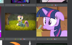 Size: 877x546 | Tagged: safe, maud pie, twilight sparkle, derpibooru, g4, exploitable meme, juxtaposition, juxtaposition win, meme, meta, surprise face