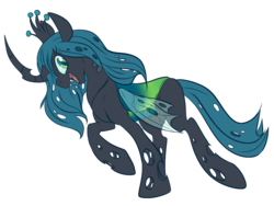 Size: 1024x768 | Tagged: safe, artist:fizzy-dog, queen chrysalis, changeling, changeling queen, g4, crown, female, jewelry, looking at you, regalia, simple background, solo, transparent background