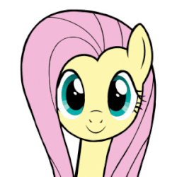 Size: 300x300 | Tagged: dead source, safe, artist:coma392, fluttershy, pegasus, pony, g4, animated, cute, emofuri, eyes closed, female, gif, looking at you, mare, motion blur, open mouth, pixiv, shyabetes, simple background, solo, weapons-grade cute, white background