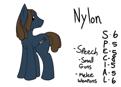 Size: 1400x1000 | Tagged: safe, artist:facade, oc, oc only, oc:nylon, fallout equestria, dreadlocks, microphone, solo