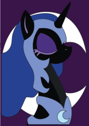 Size: 360x505 | Tagged: safe, artist:the-paper-pony, nightmare moon, g4, eyes closed, female, portrait, solo