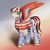 Size: 5000x5000 | Tagged: safe, artist:silfoe, oc, oc only, oc:luna jax, absurd resolution, murica, solo, united states