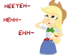 Size: 1024x768 | Tagged: safe, artist:proponypal, applejack, equestria girls, g4, cold, female, finger under nose, red nosed, sick, sneezing, sneezing fetish, solo