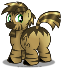 Size: 1024x1175 | Tagged: safe, artist:aleximusprime, oc, oc only, oc:alex the chubby pony, zebra, butt, chubby, looking back, plot, plump, plumped up plots, ponysona, simple background, smiling, solo, species swap, stripes, transparent background, zebrafied