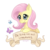 Size: 900x900 | Tagged: dead source, safe, artist:lovebyytes, fluttershy, butterfly, pegasus, pony, g4, in character, old banner, positive message, solo