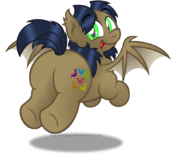 Size: 1024x948 | Tagged: safe, artist:aleximusprime, oc, oc only, oc:alex the chubby pony, bat pony, pony, bat ponified, butt, chubby, cute, flying, looking back, plot, plump, plumped up plots, ponysona, race swap, simple background, slit pupils, solo, transparent background, wings