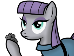 Size: 2048x1536 | Tagged: safe, artist:birdivizer, maud pie, g4, female, rock, simple background, solo, transparent background, unamused, vector