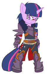 Size: 752x1063 | Tagged: safe, artist:he4rtofcourage, twilight sparkle, pony, g4, bipedal, dragon age, female, hawke, solo