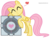 Size: 2210x1700 | Tagged: safe, artist:dragonpony, fluttershy, pegasus, pony, g4, bipedal, cargo ship, companion cube, crossover, eyes closed, female, heart, hug, mare, portal 2, solo