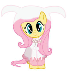 Size: 1300x1470 | Tagged: safe, artist:dragonpony, fluttershy, g4, clothes, dress, female, looking at you, pita ten, simple background, smiling, solo, transparent background