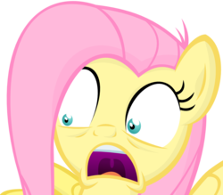 Size: 1028x899 | Tagged: dead source, safe, artist:jittery-the-dragon, fluttershy, g4, cropped, female, horrified, reaction image, scared, shock, shocked, solo