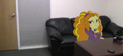 Size: 630x289 | Tagged: safe, adagio dazzle, equestria girls, g4, my little pony equestria girls: rainbow rocks, adagio dazzle gets around, casting couch, female, photo, solo