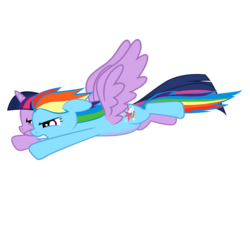 Size: 1800x1800 | Tagged: artist needed, safe, rainbow dash, twilight sparkle, alicorn, pony, g4, conjoined, female, flying, fusion, help us, lesbian, mare, multiple heads, ship:twidash, shipping, twilight sparkle (alicorn), two heads, we have become one