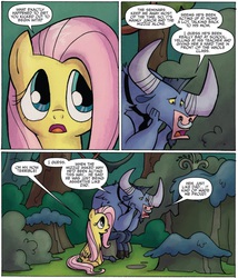 Size: 529x617 | Tagged: safe, idw, fluttershy, iron will, g4, spoiler:comic, spoiler:comicff10