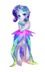 Size: 752x1181 | Tagged: safe, artist:murasaki-to, rarity, semi-anthro, g4, bridesmaid dress, clothes, cute, dress, female, pixiv, raribetes, solo