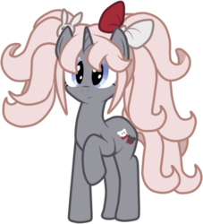 Size: 394x433 | Tagged: safe, crossover, danganronpa, junko enoshima, mukuro ikusaba, ponified