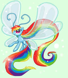 Size: 613x700 | Tagged: safe, artist:confetticakez, rainbow dash, breezie, g4, breeziefied, female, rainbow breez, solo, species swap