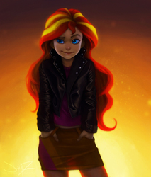 Size: 850x1000 | Tagged: safe, artist:vagrant-angel, sunset shimmer, equestria girls, g4, my little pony equestria girls: rainbow rocks, female, solo