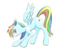 Size: 842x595 | Tagged: dead source, safe, artist:unousaya, rainbow dash, g4, female, solo