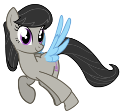 Size: 673x615 | Tagged: safe, artist:herostrain, octavia melody, rainbow dash, pony, g4, error, female, glitch, implied death, octaviacorn, race swap, solo, wat, wings