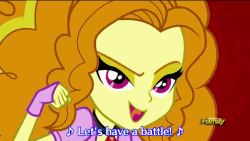 Size: 576x324 | Tagged: safe, screencap, adagio dazzle, bright idea, cherry crash, curly winds, heath burns, indigo wreath, mystery mint, normal norman, scott green, some blue guy, sophisticata, teddy t. touchdown, tennis match, equestria girls, g4, my little pony equestria girls: rainbow rocks, animated, background human, battle of the bands, discovery family, discovery family logo, subtitles, the dazzlings