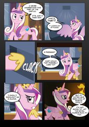 Size: 1024x1448 | Tagged: safe, artist:radiantrealm, princess cadance, g4, butt, comic, it's a trap, lovebutt, plot, show accurate, solo, this will not end well